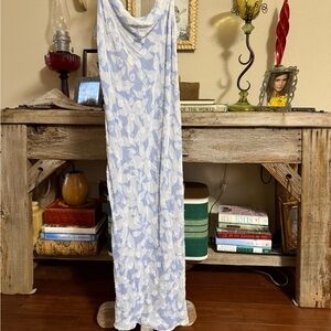 Joie White and Blue Floral Chemise